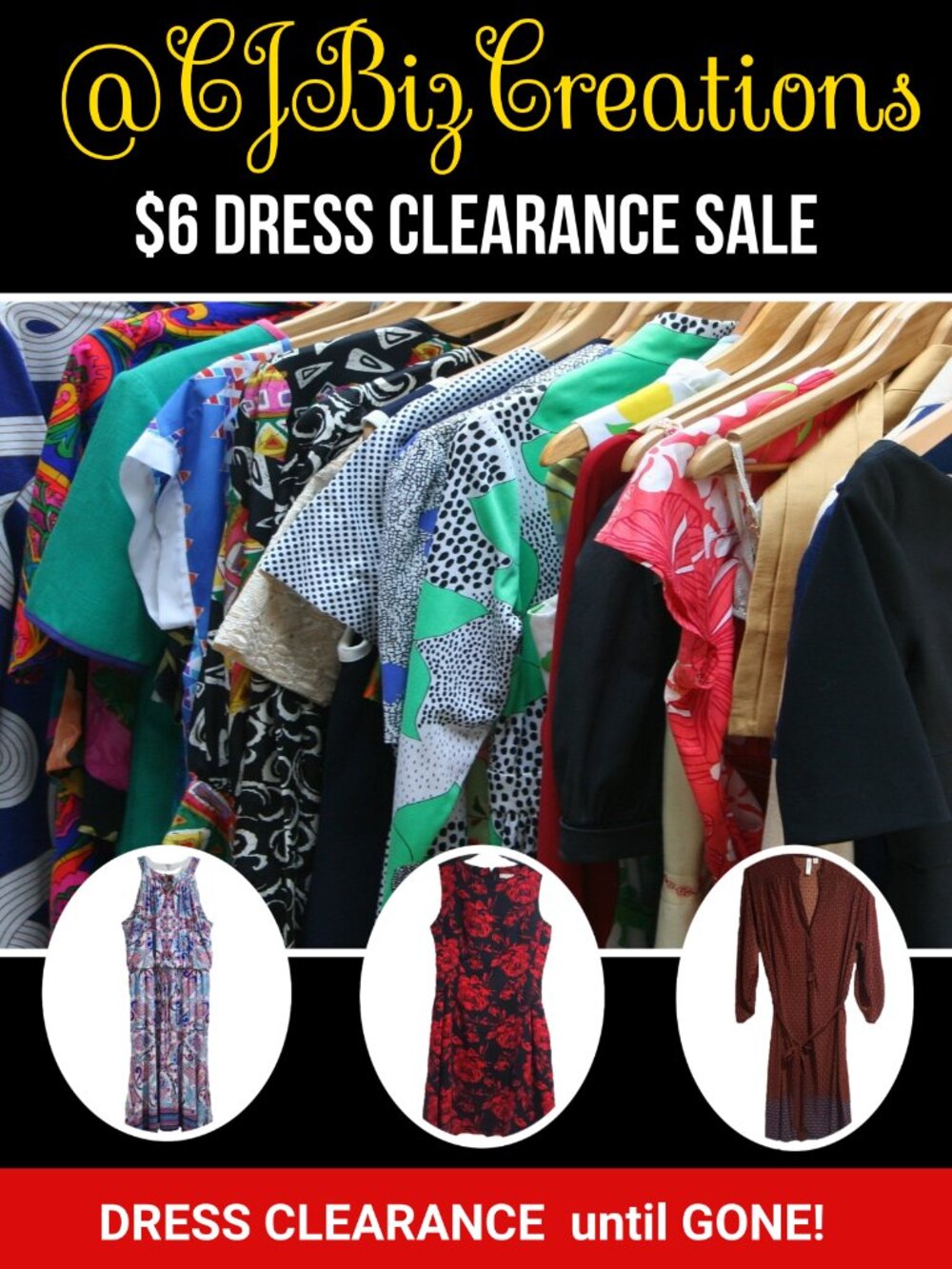 Closet Clearance Sale - $6 Dresses - limited Time
